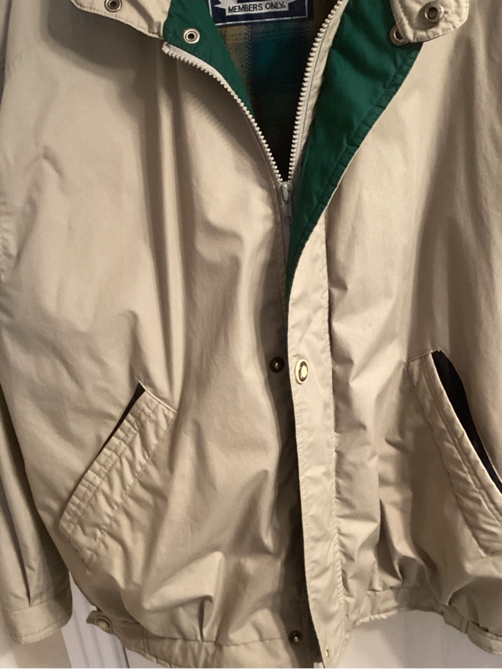 Members Only Mens  Windbreaker Jacket Size Medium.   Good Condition See Photos - Picture 7 of 12